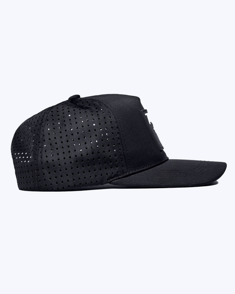 "Classic" Black | Performance Snap-Back Hat