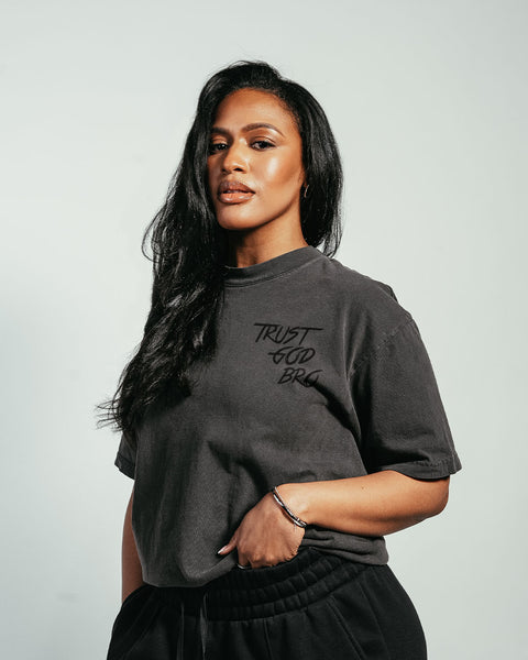 TGB PREMIUM MOCK NECK TEE | VINTAGE BLACK