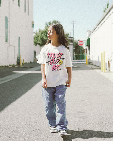 "Graffiti" Kids Tee | Vintage White
